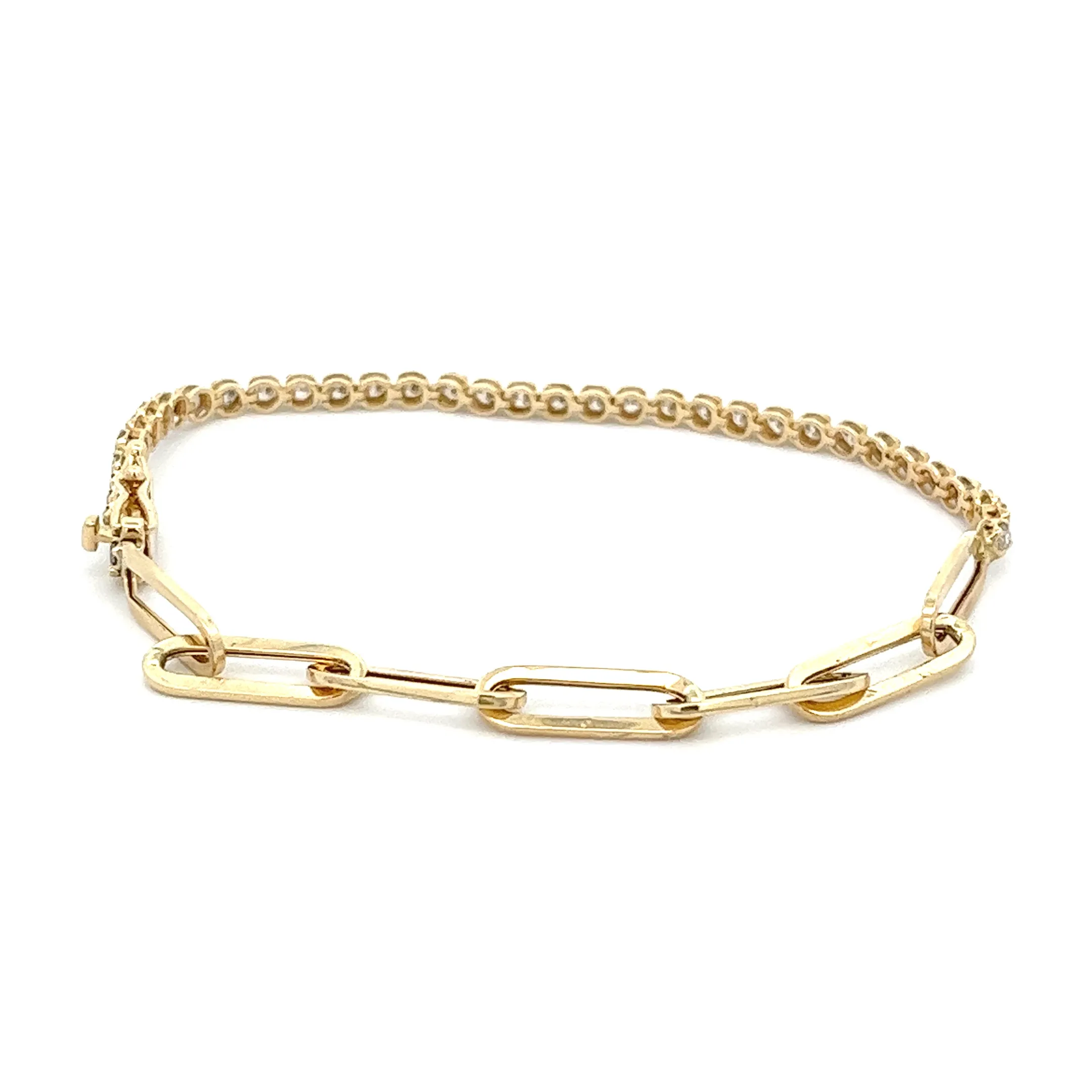 1.00ct 14k Yellow Gold Diamond Bracelet