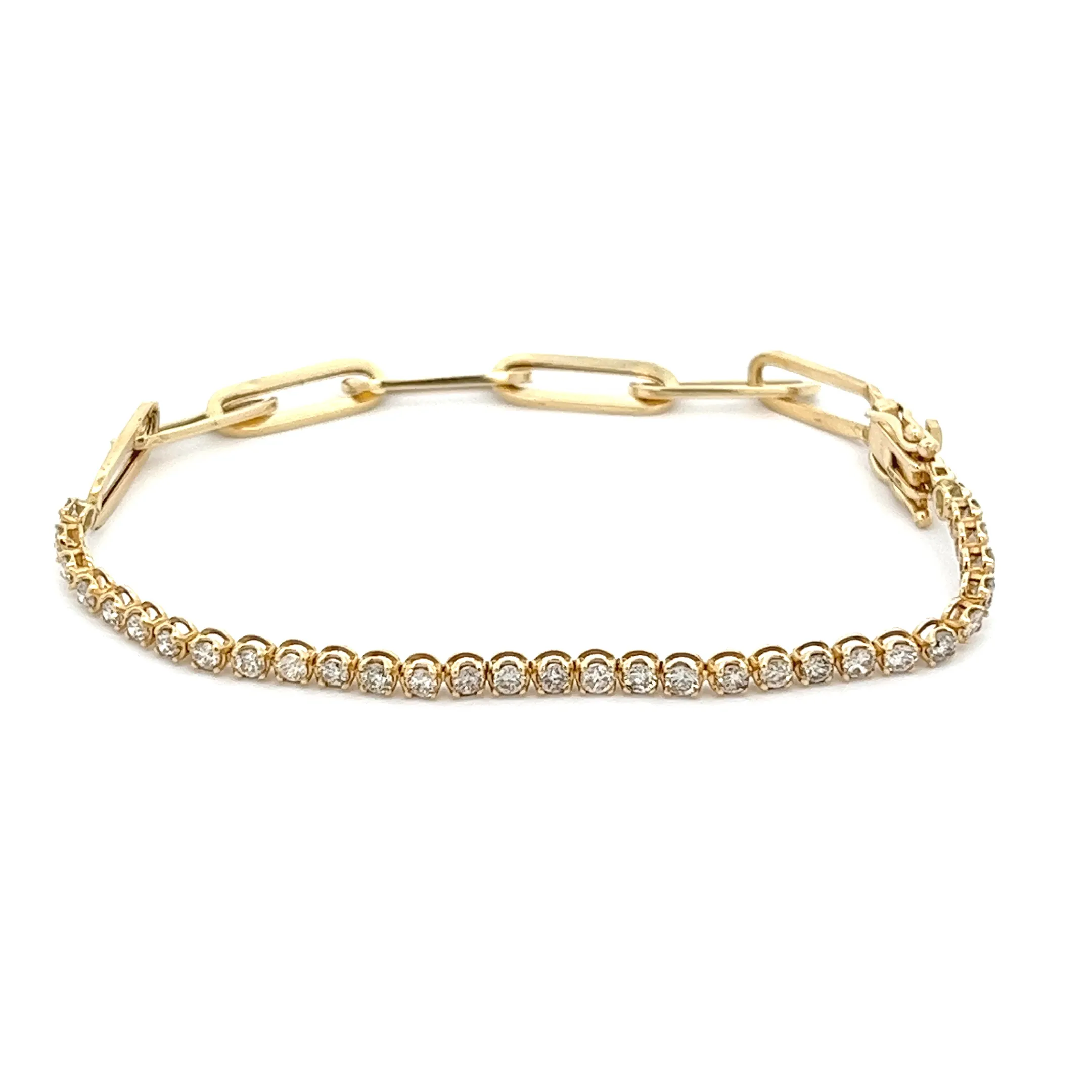 1.00ct 14k Yellow Gold Diamond Bracelet