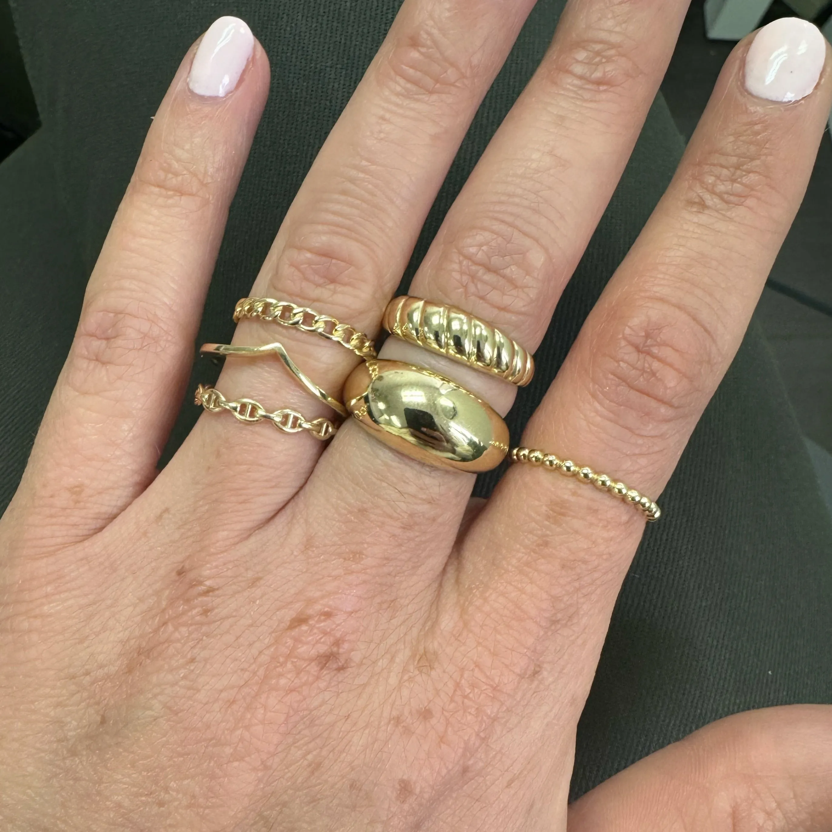 10K Gold Croissant Ring