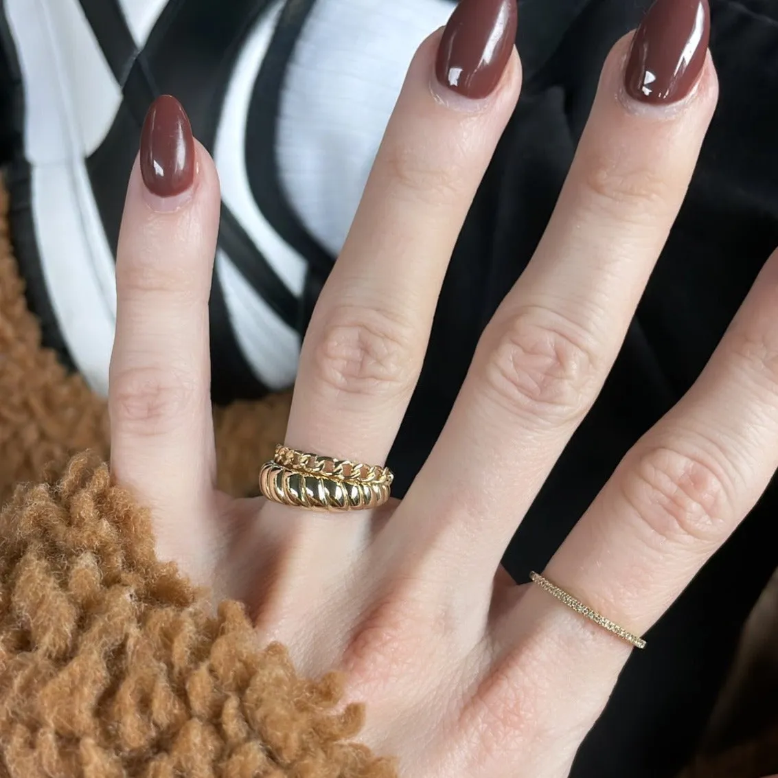 10K Gold Croissant Ring