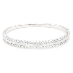 1.14ct 14k White Gold Diamond Bangle