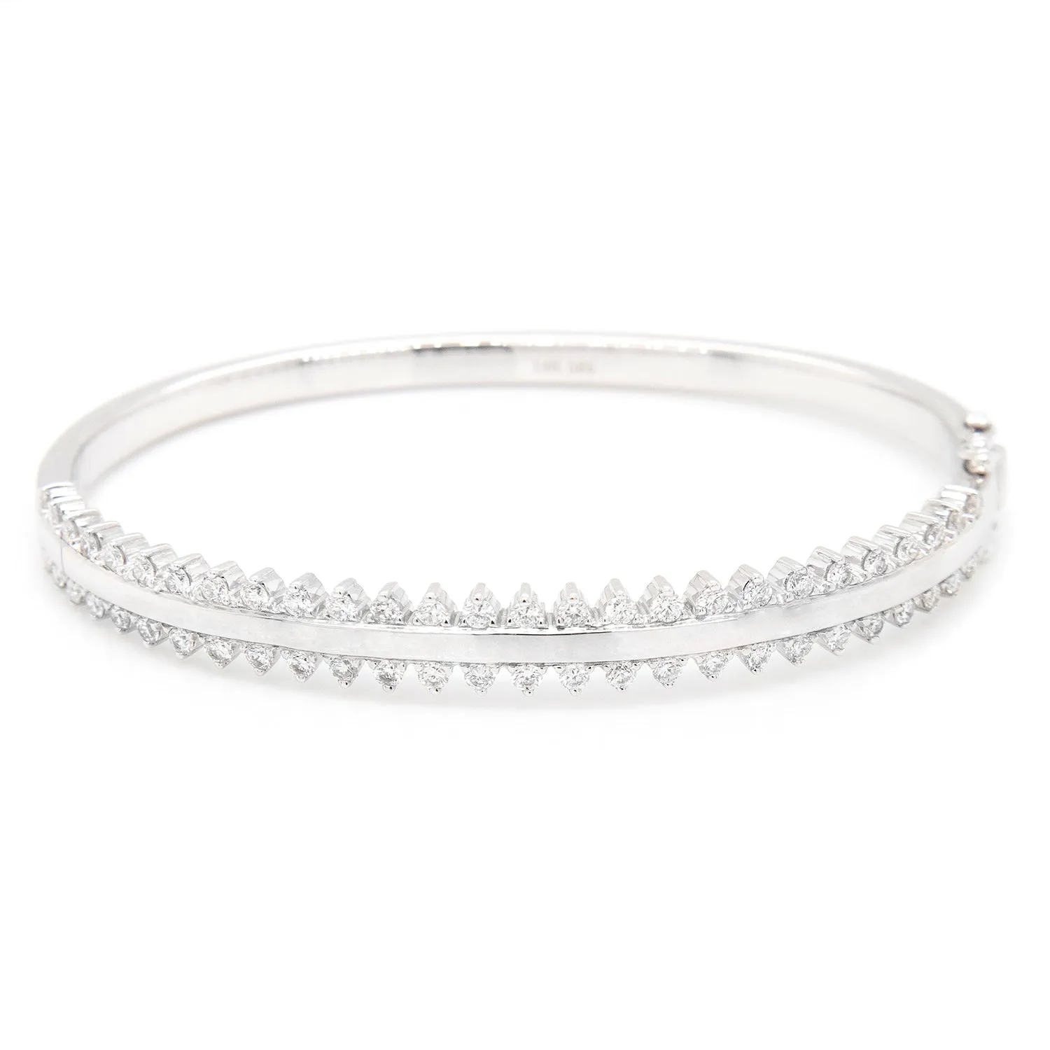 1.14ct 14k White Gold Diamond Bangle