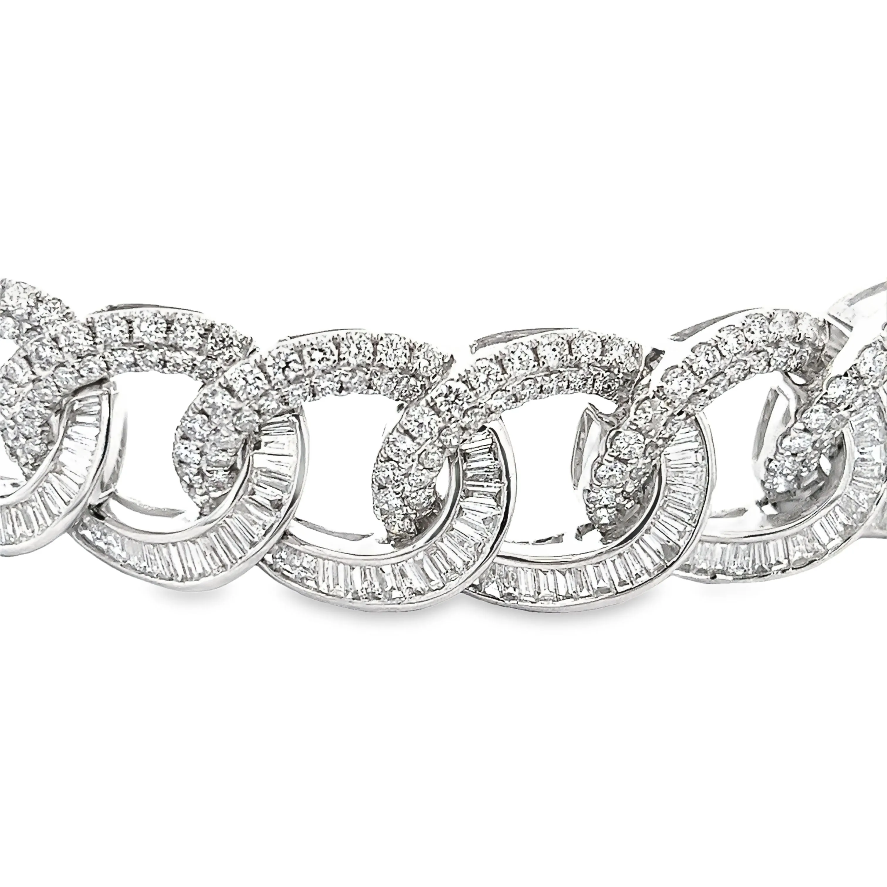 11.96ct 14k White Gold Diamond Bracelet