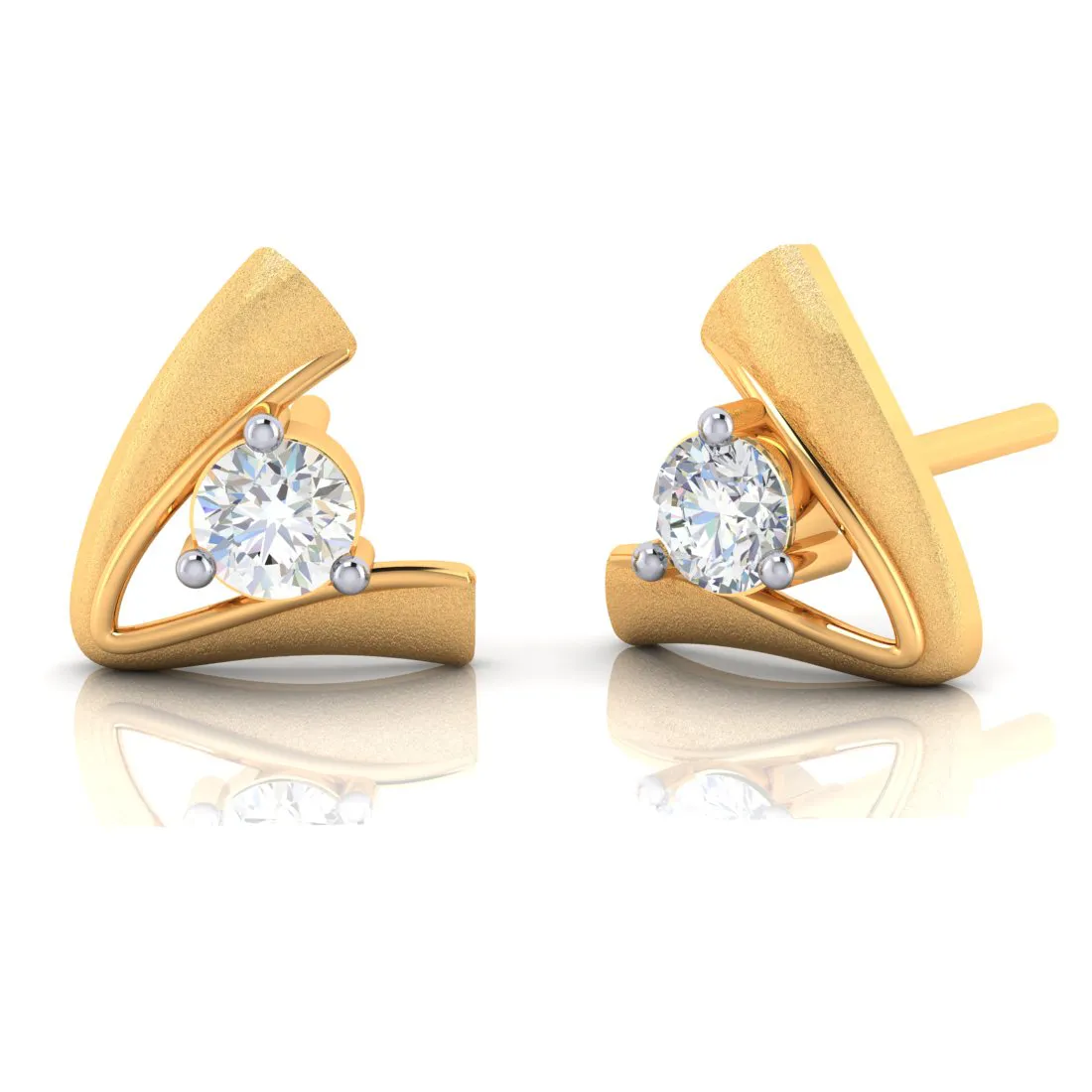 14k A Shape American Diamond Gold Earnings