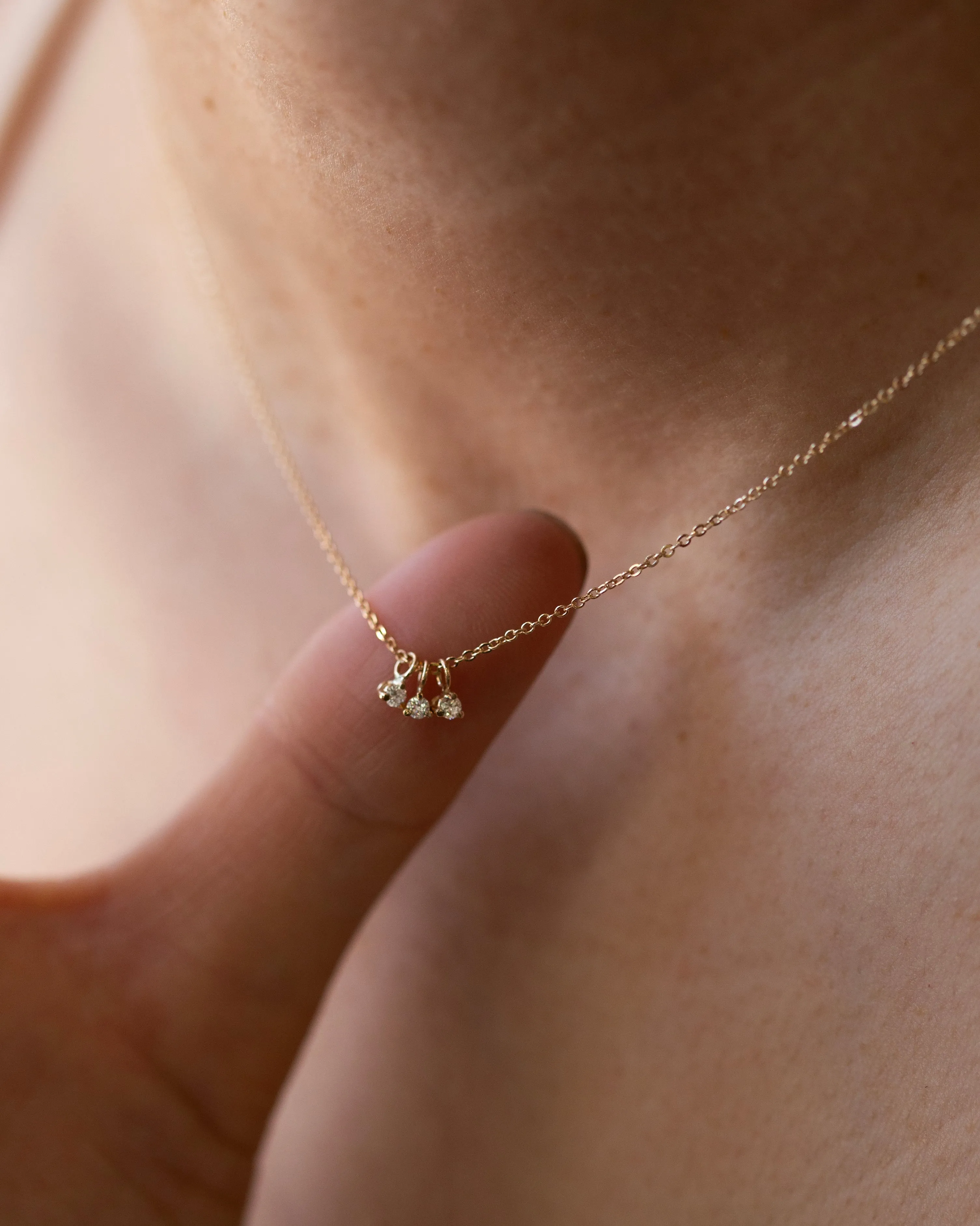 14k Baby Diamond Necklace