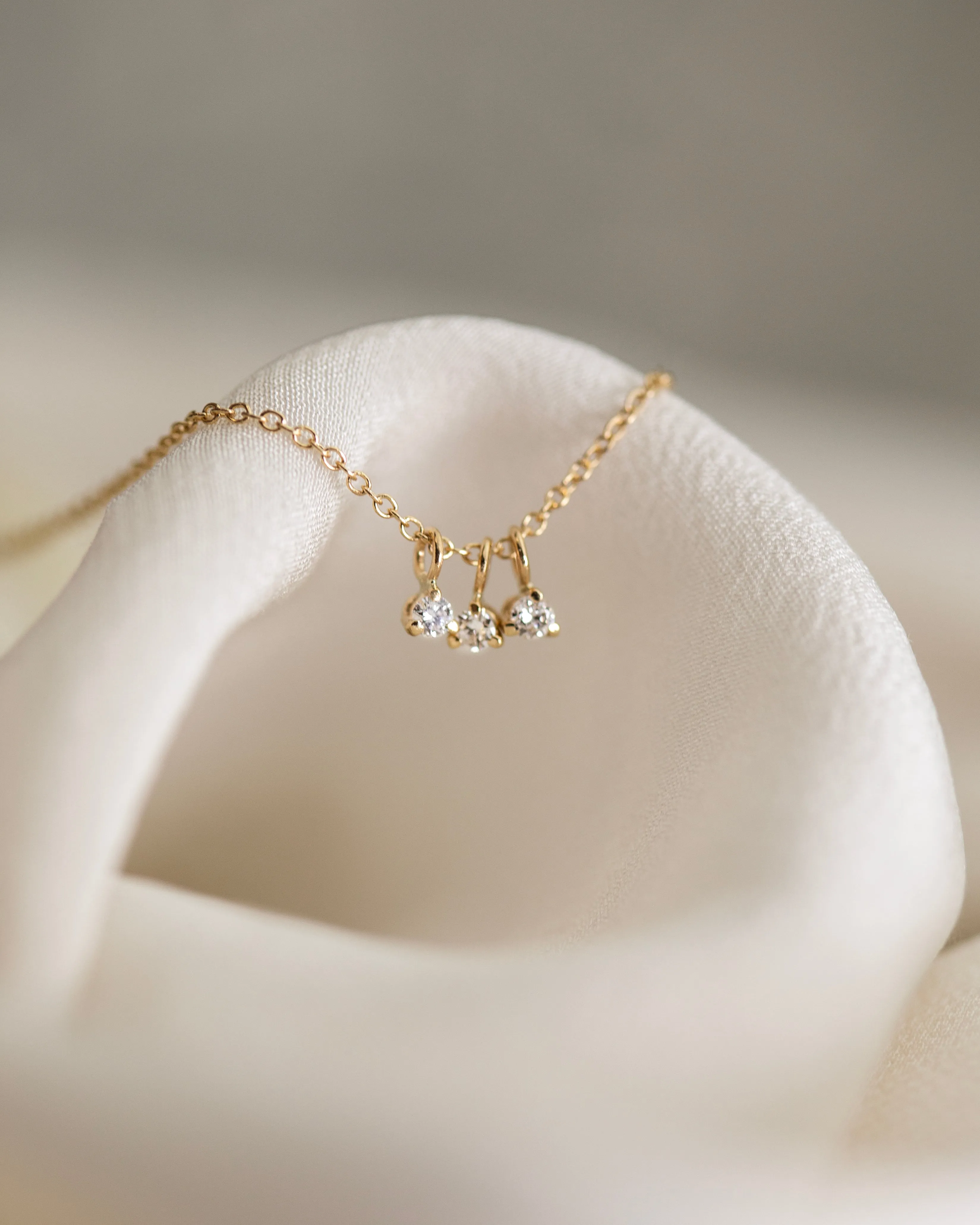 14k Baby Diamond Necklace