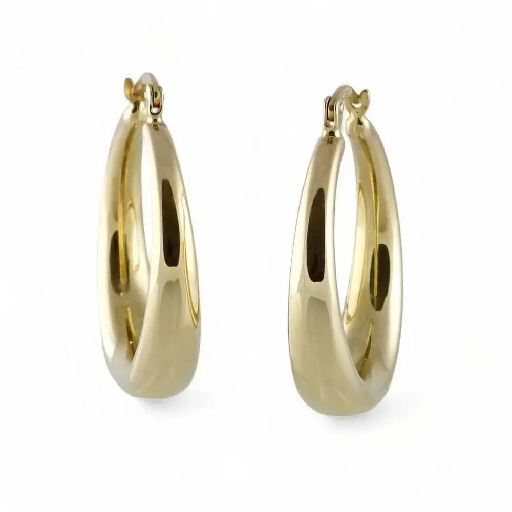 14k Gold Fancy Hoop Earrings