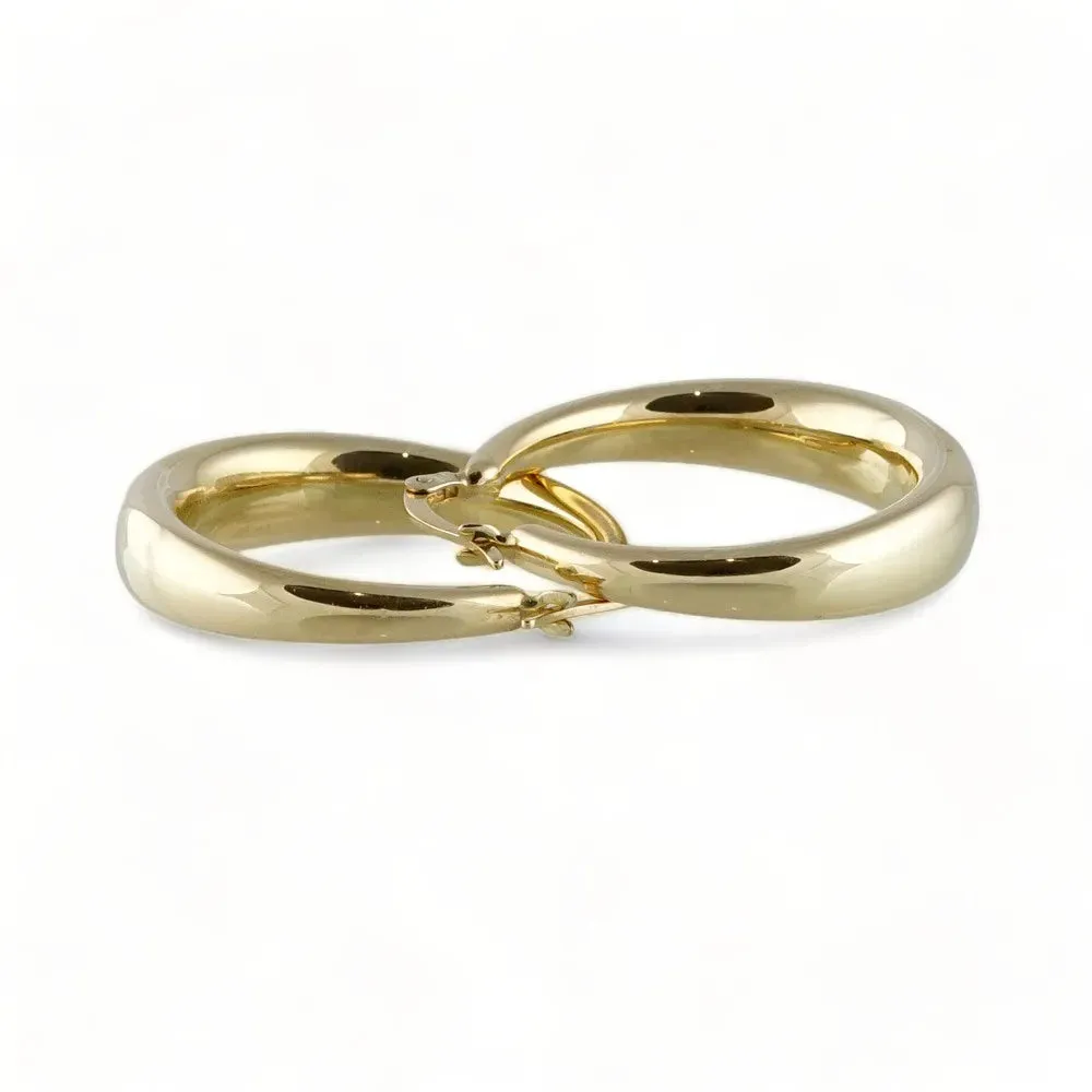 14k Gold Fancy Hoop Earrings