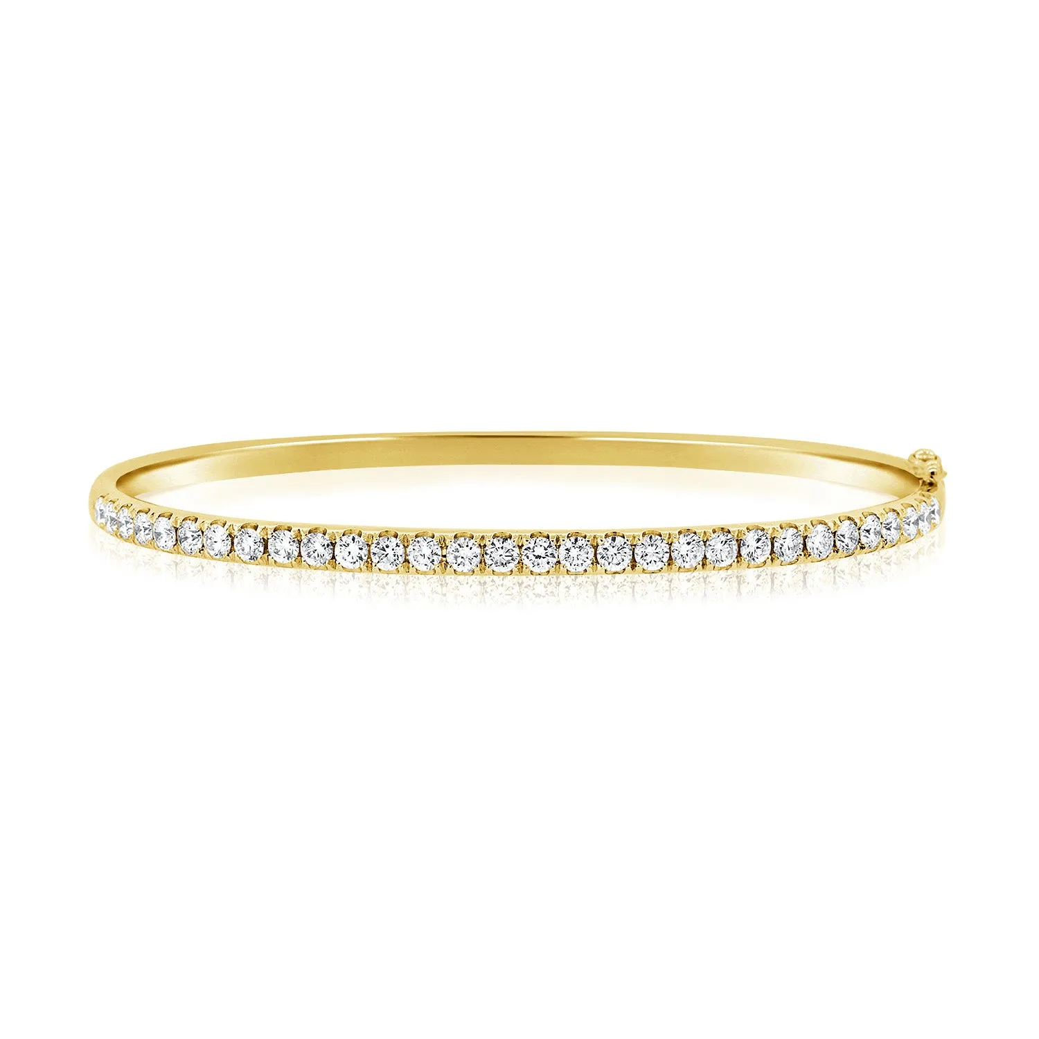 14k Rose Gold Diamond Bangle