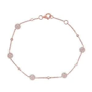 14k Rose Gold Diamond Bracelet