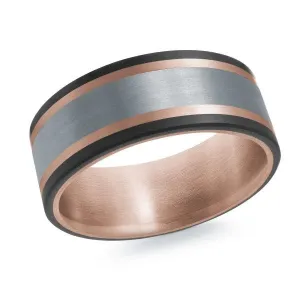 14K Rose Gold Ring from the Tantalum Collection by Malo - MRDTN-038-9P