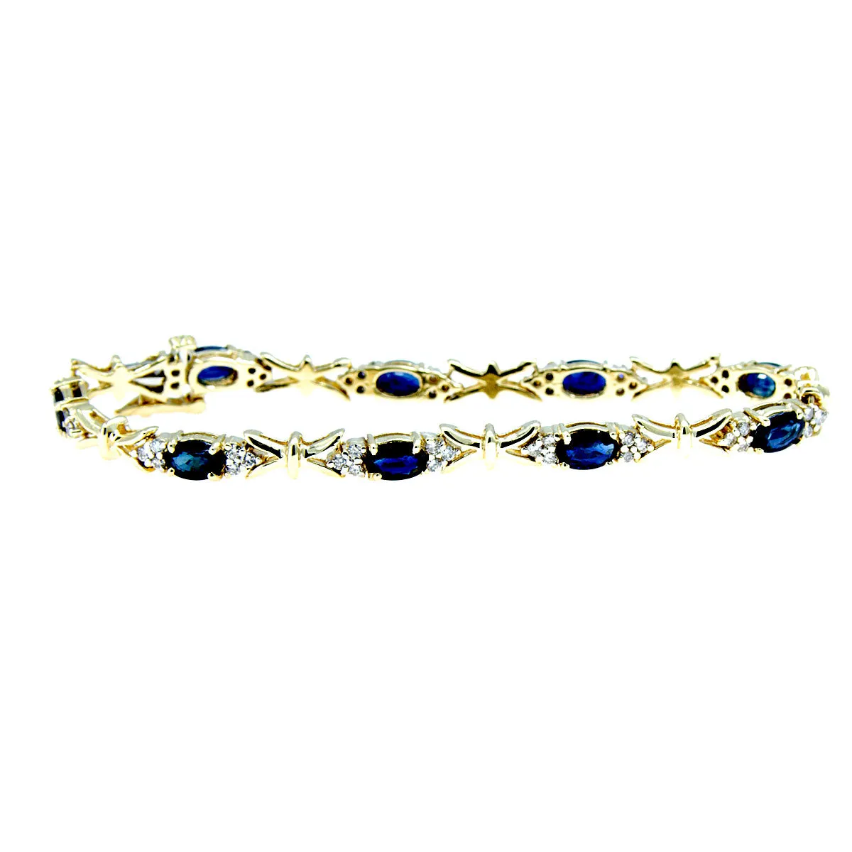 14K Sapphire & Diamond Bracelet