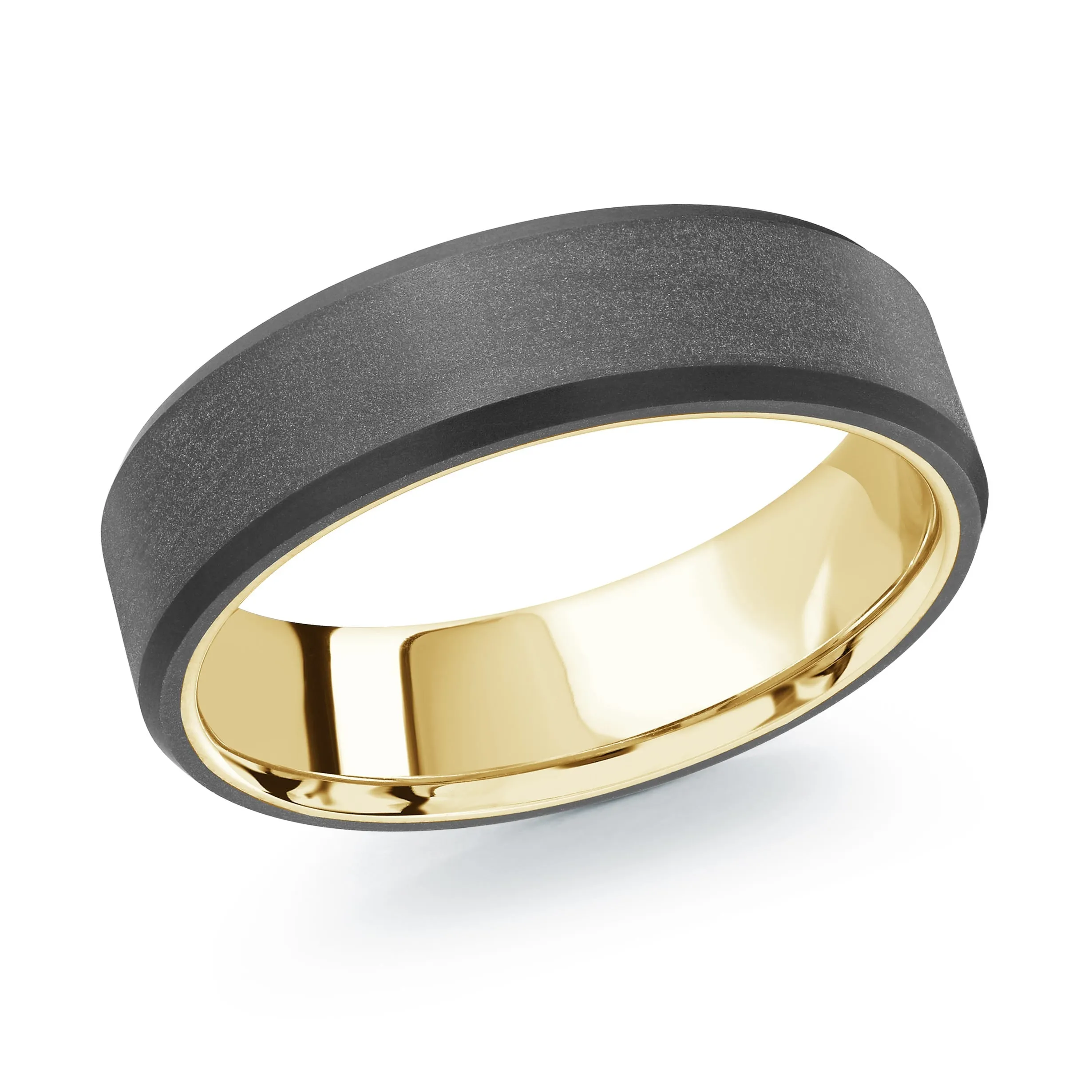 14K Yellow Gold Ring from the Noir Collection by Malo - MRDA-101-6Y