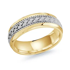 14K Yellow Gold with 14K White Gold Ring from the Prestige Collection by Malo - MRD-066-7YWW