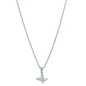 18ct White Gold Diamond Butterfly Pendant