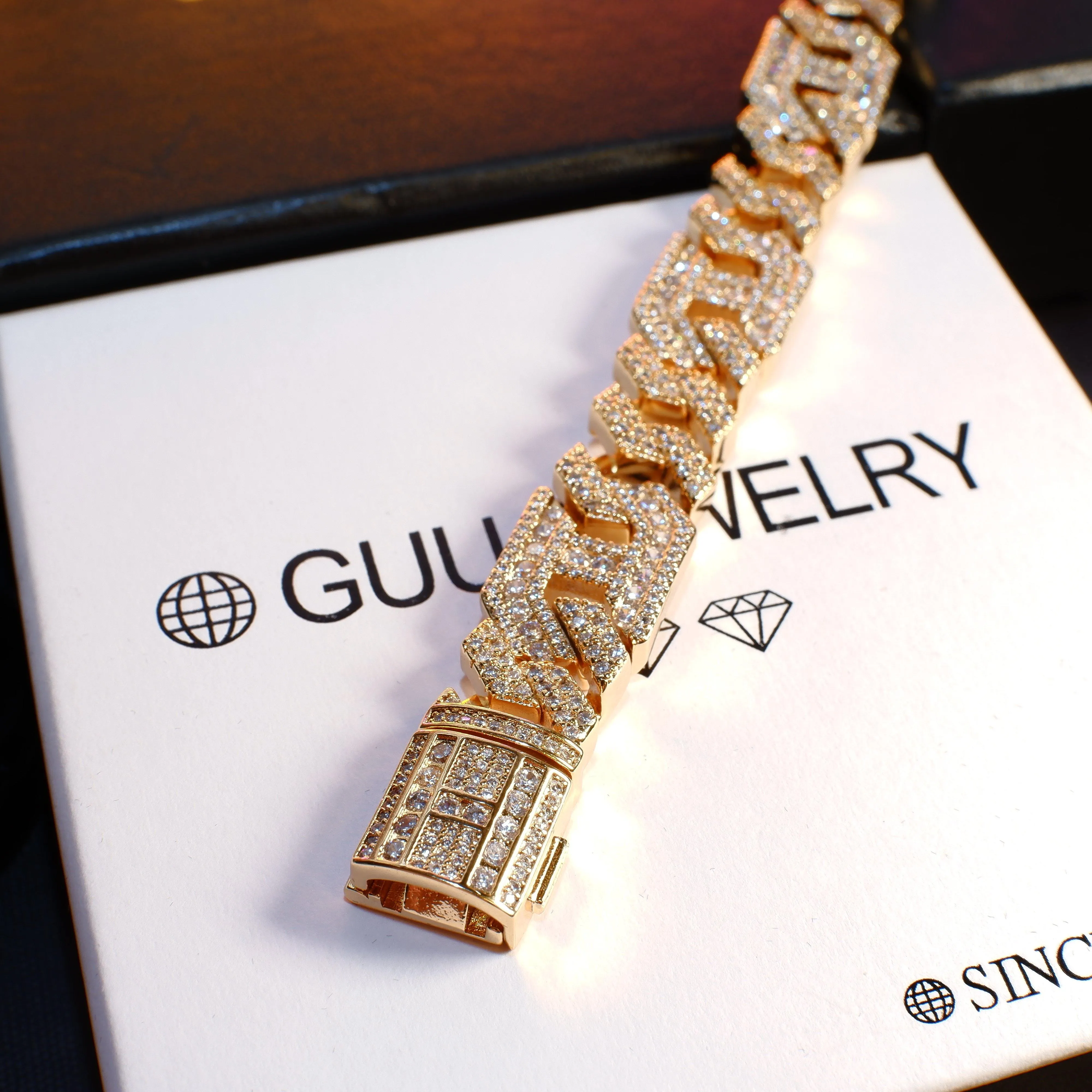 18K Gold-Plated Polygon Cuban Link Bracelet