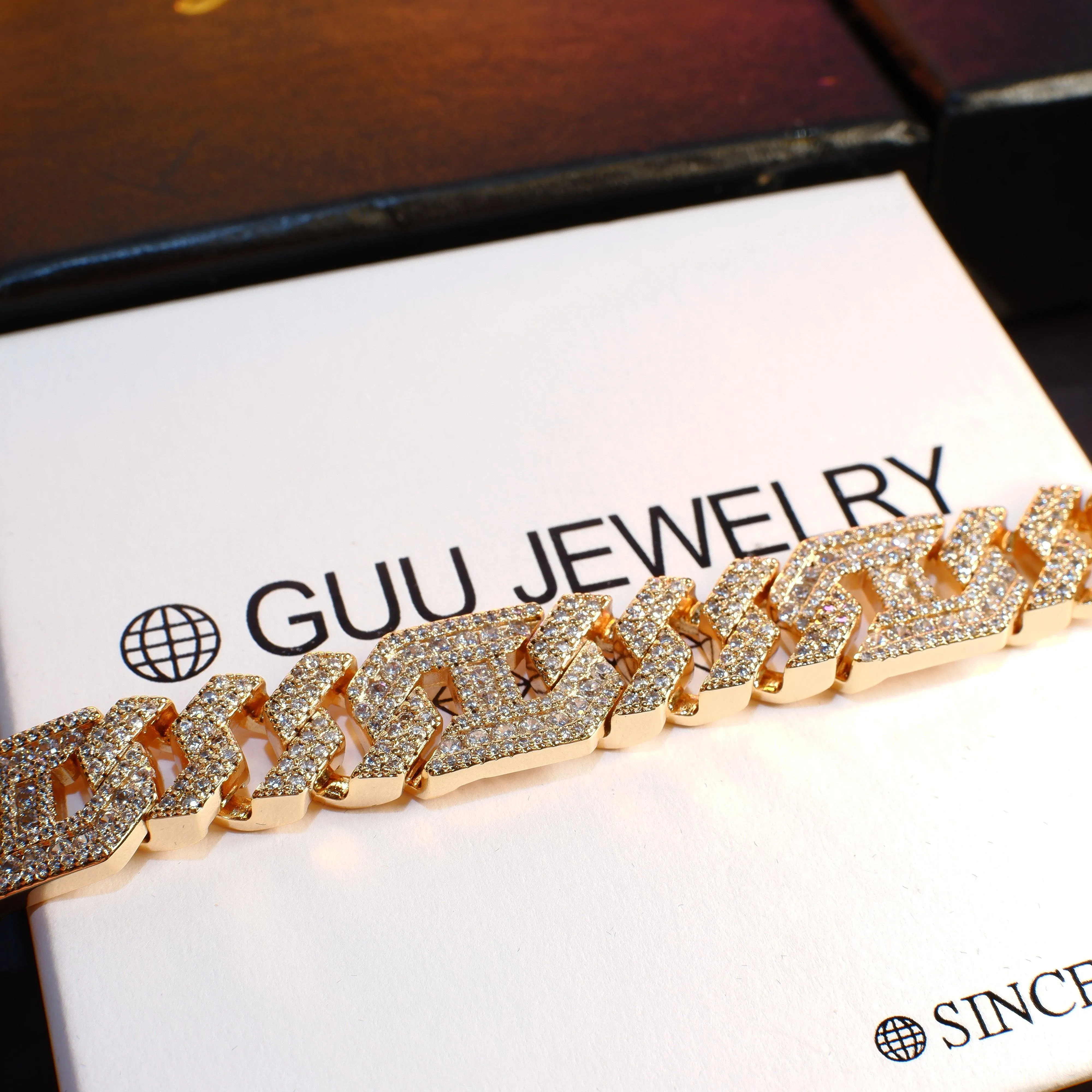 18K Gold-Plated Polygon Cuban Link Bracelet