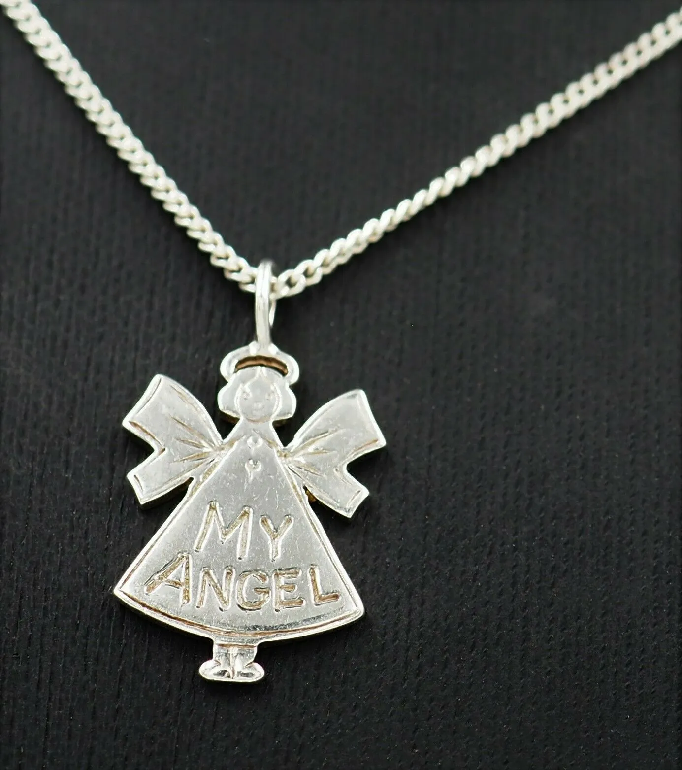 925 Sterling Silver Angel Pendant with 925 Sterling Silver Chain