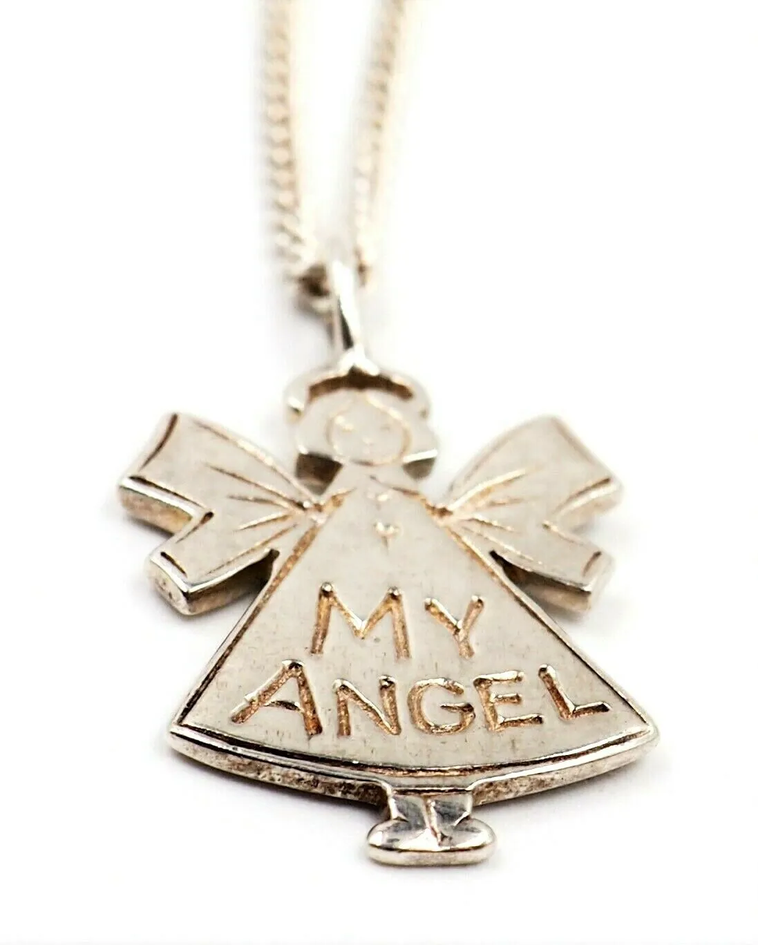 925 Sterling Silver Angel Pendant with 925 Sterling Silver Chain