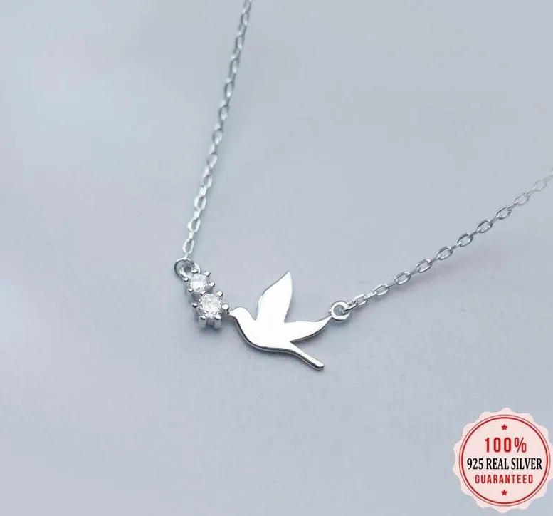 925 Sterling Silver Dove Pendant Necklace