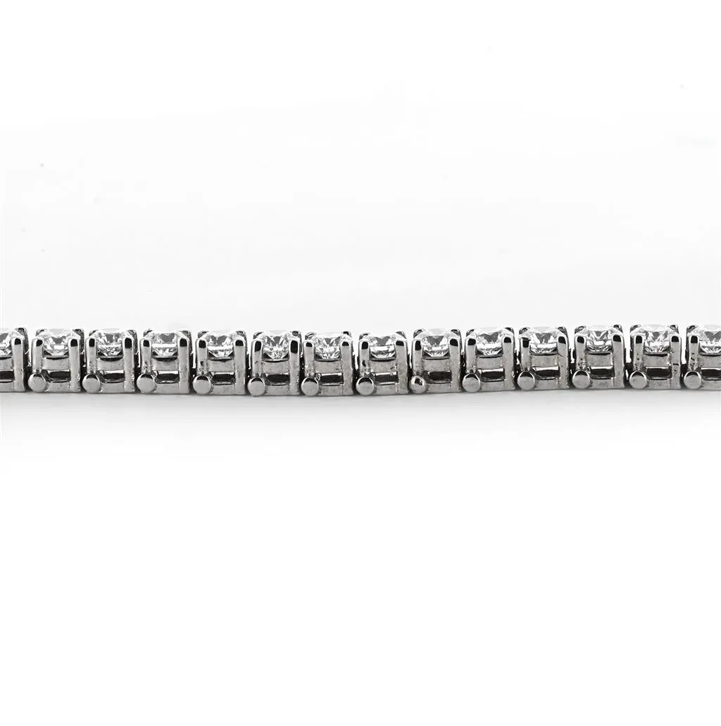 9.79CTW Round Diamond Tennis Bracelet- White Gold