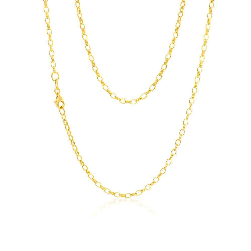 9ct Yellow Solid Gold Delightful Belcher Chain