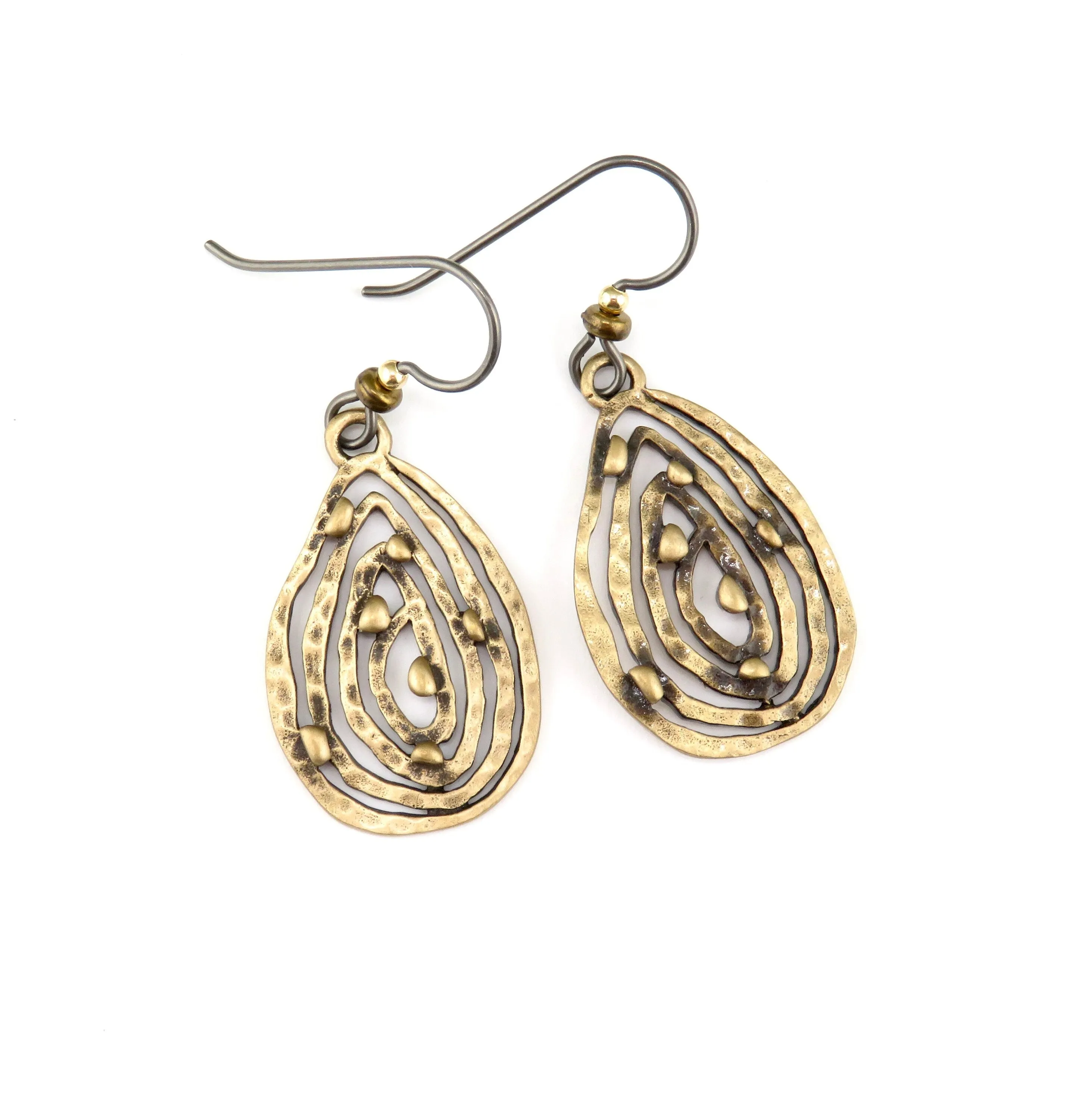 Abstract Bronze Earrings