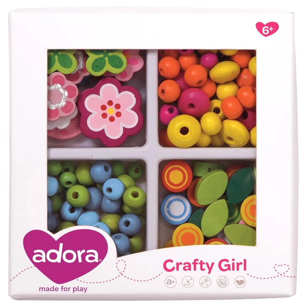 Adora Crafty Girl "Flower Power" Wooden Jewelry Kit