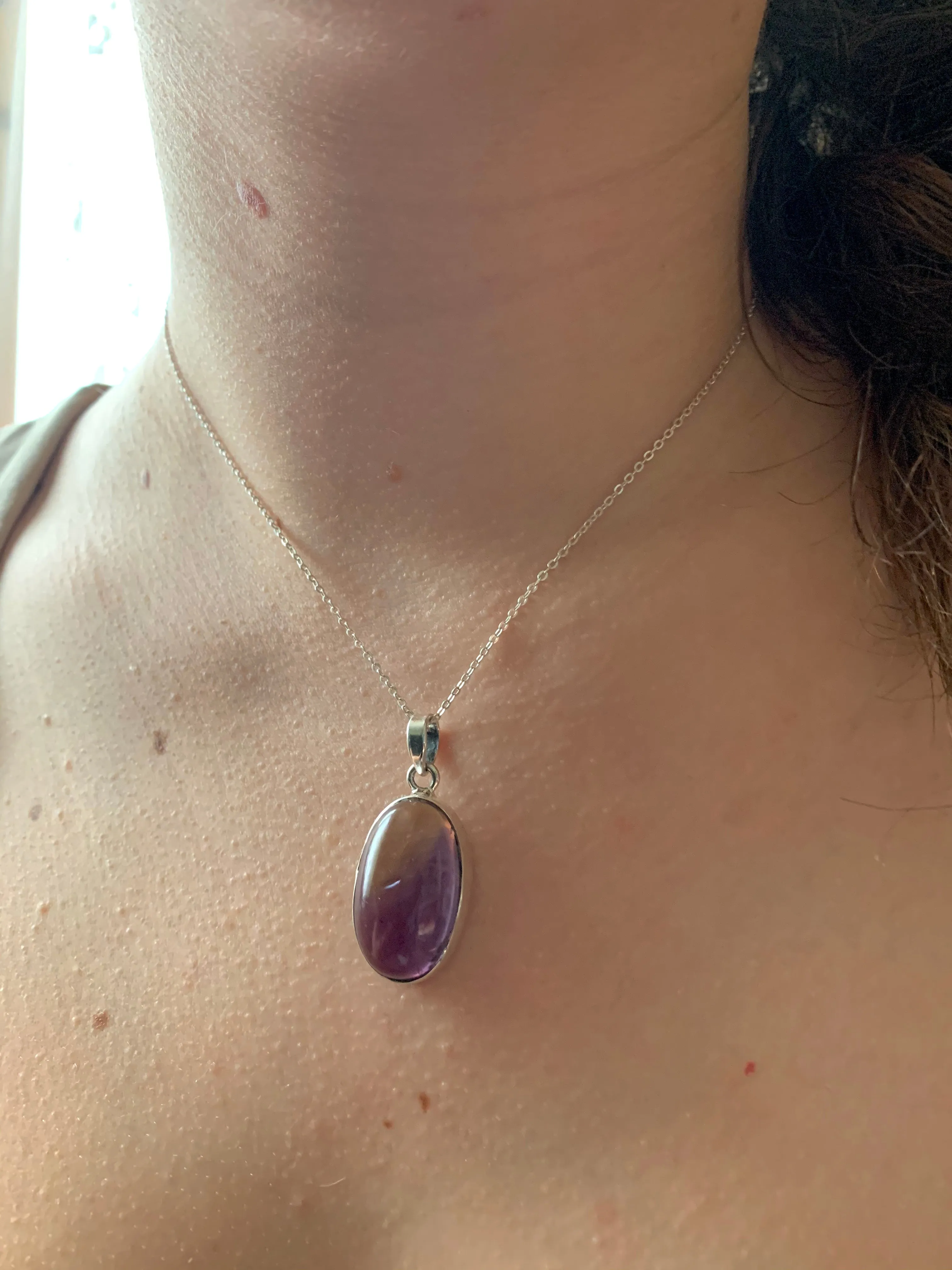 Ametrine Akoni Pendant - Long Oval