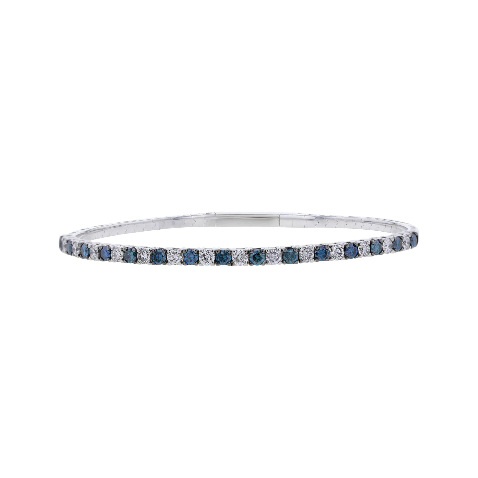 Azora Sky Blue & White Diamond Bangle