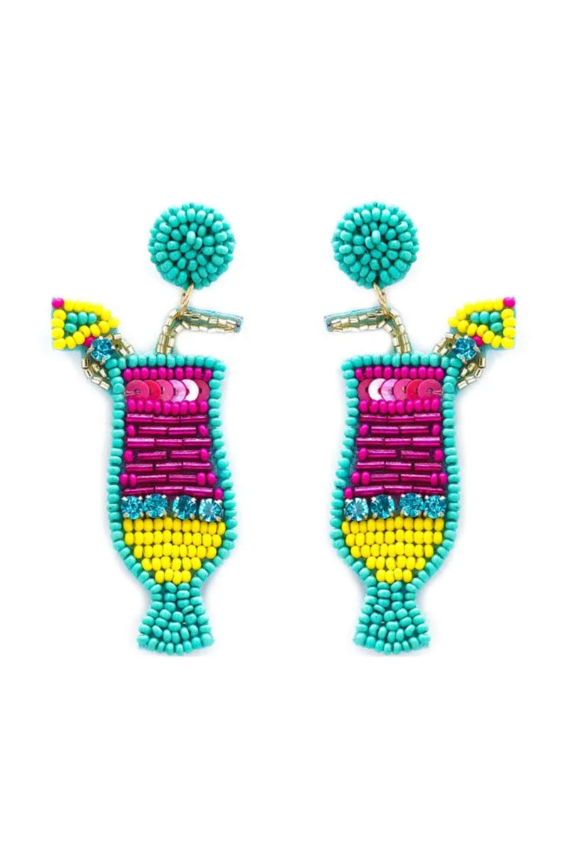 Bahama Mama Seed Bead Earrings