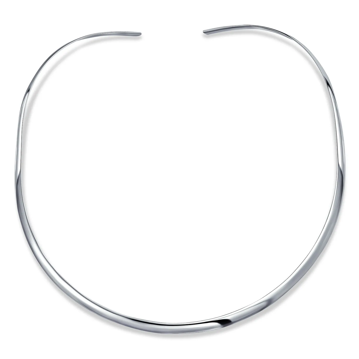 Basic Thin Flat Choker Necklace Silver Sterling Add Pendant 2 3 4MM