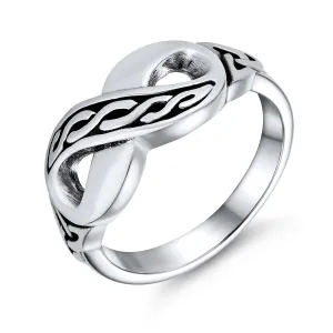 Best Friends BFF Silver Ring: Celtic Love Knot Infinity Design in Sterling Silver