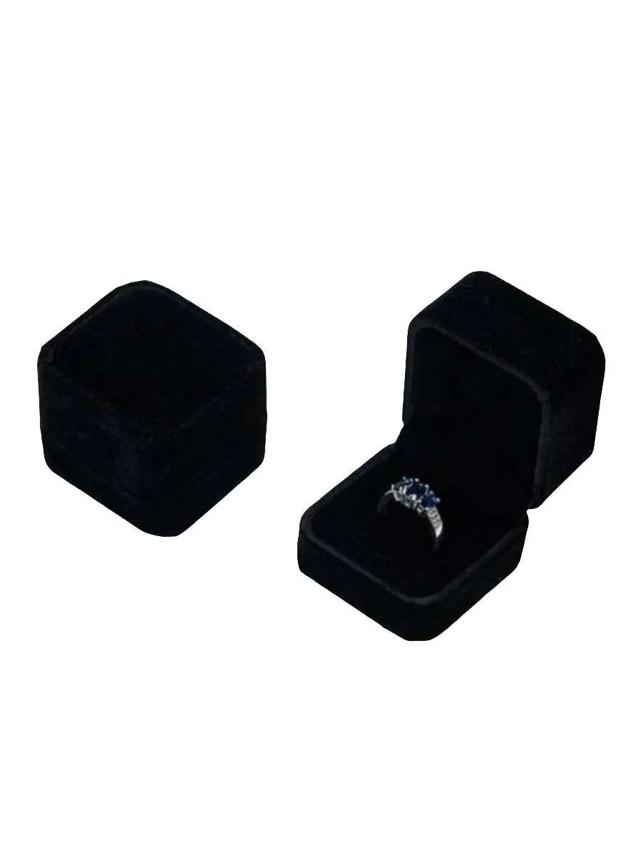 Black Velvet Ring Boxes