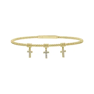 Blessed Trinity Cross Diamond Bangle