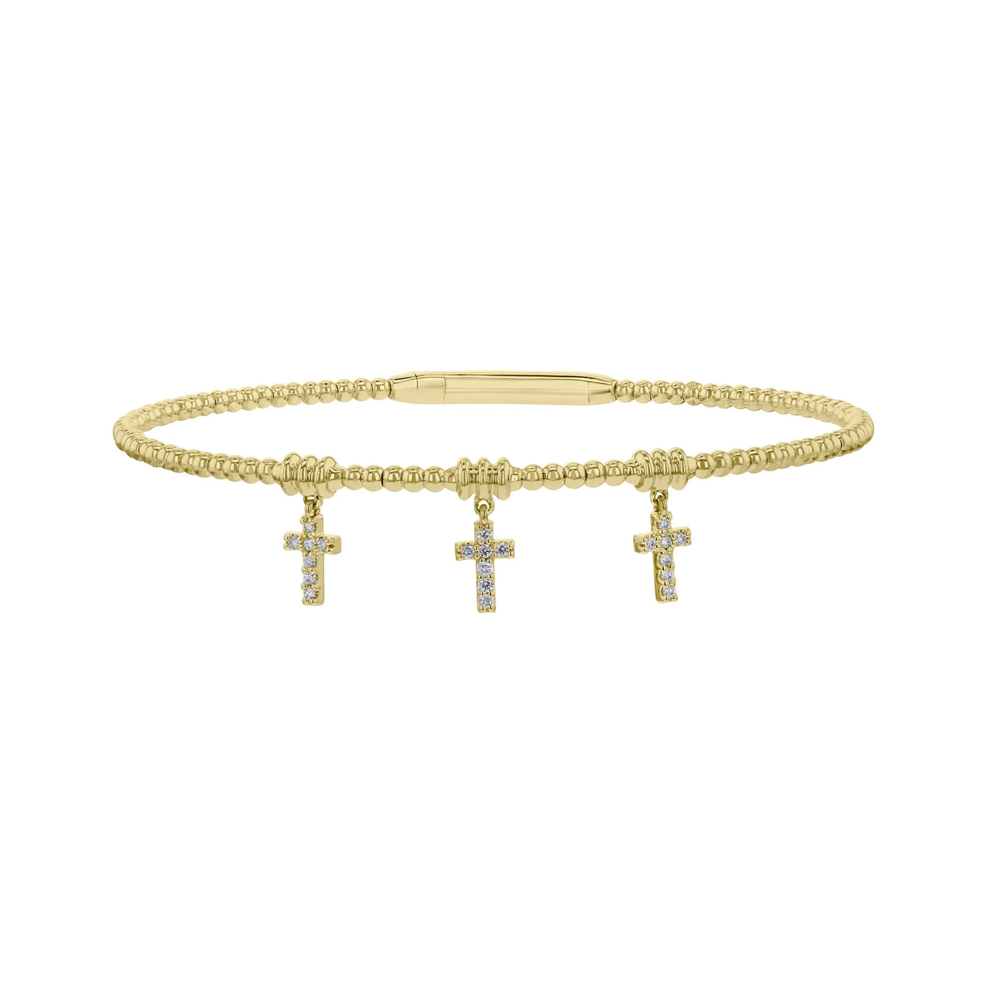 Blessed Trinity Cross Diamond Bangle