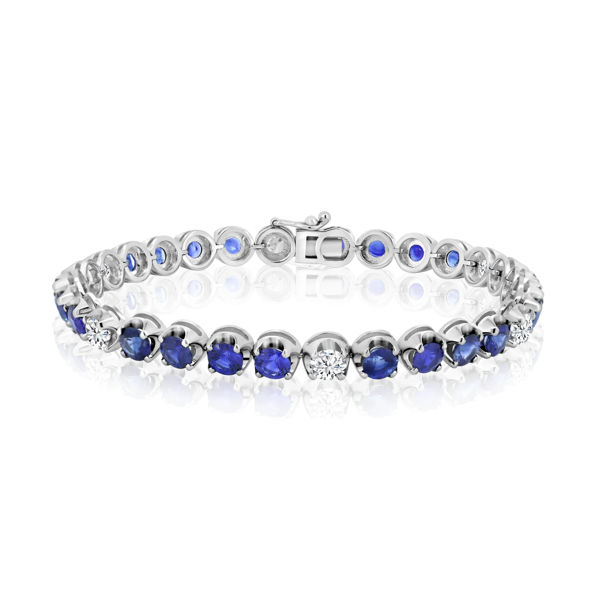 Blue Sapphire & Diamond Bracelet