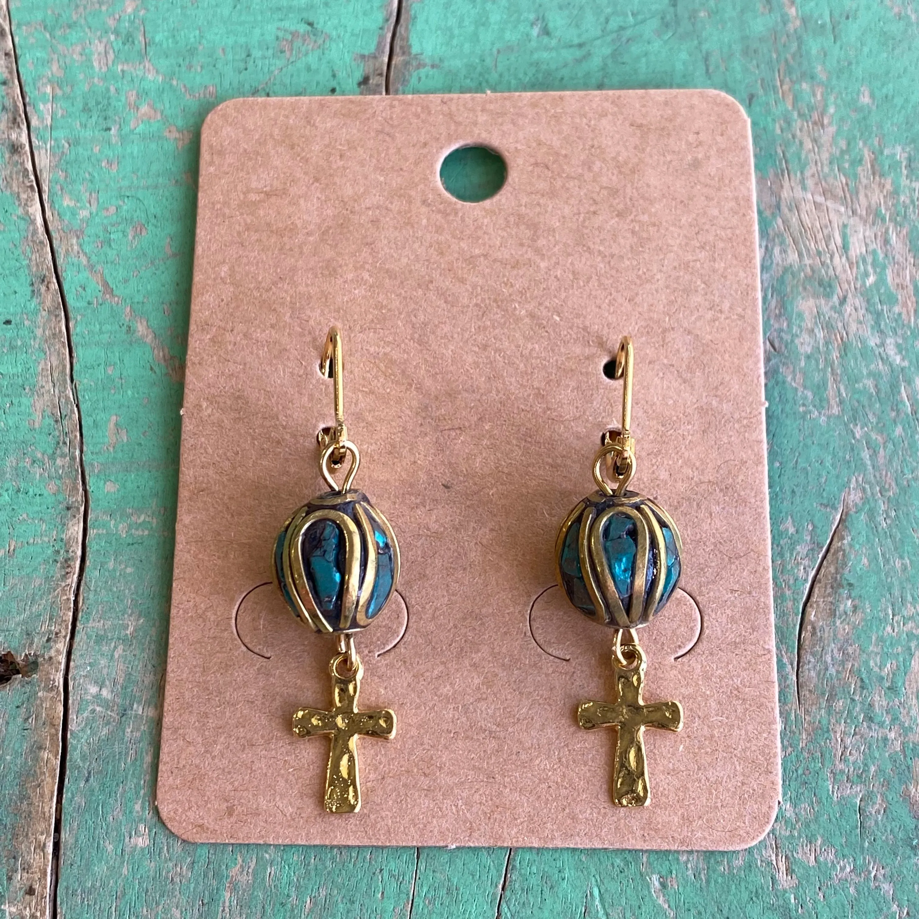 Boho Chic Cross Earrings