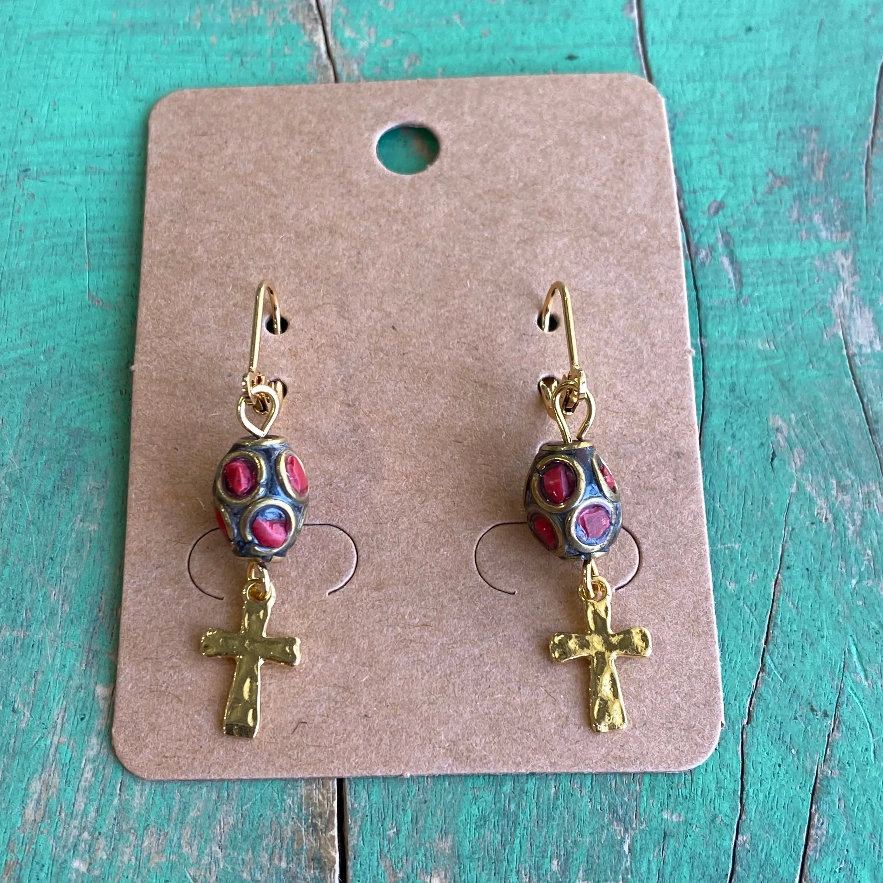 Boho Chic Cross Earrings