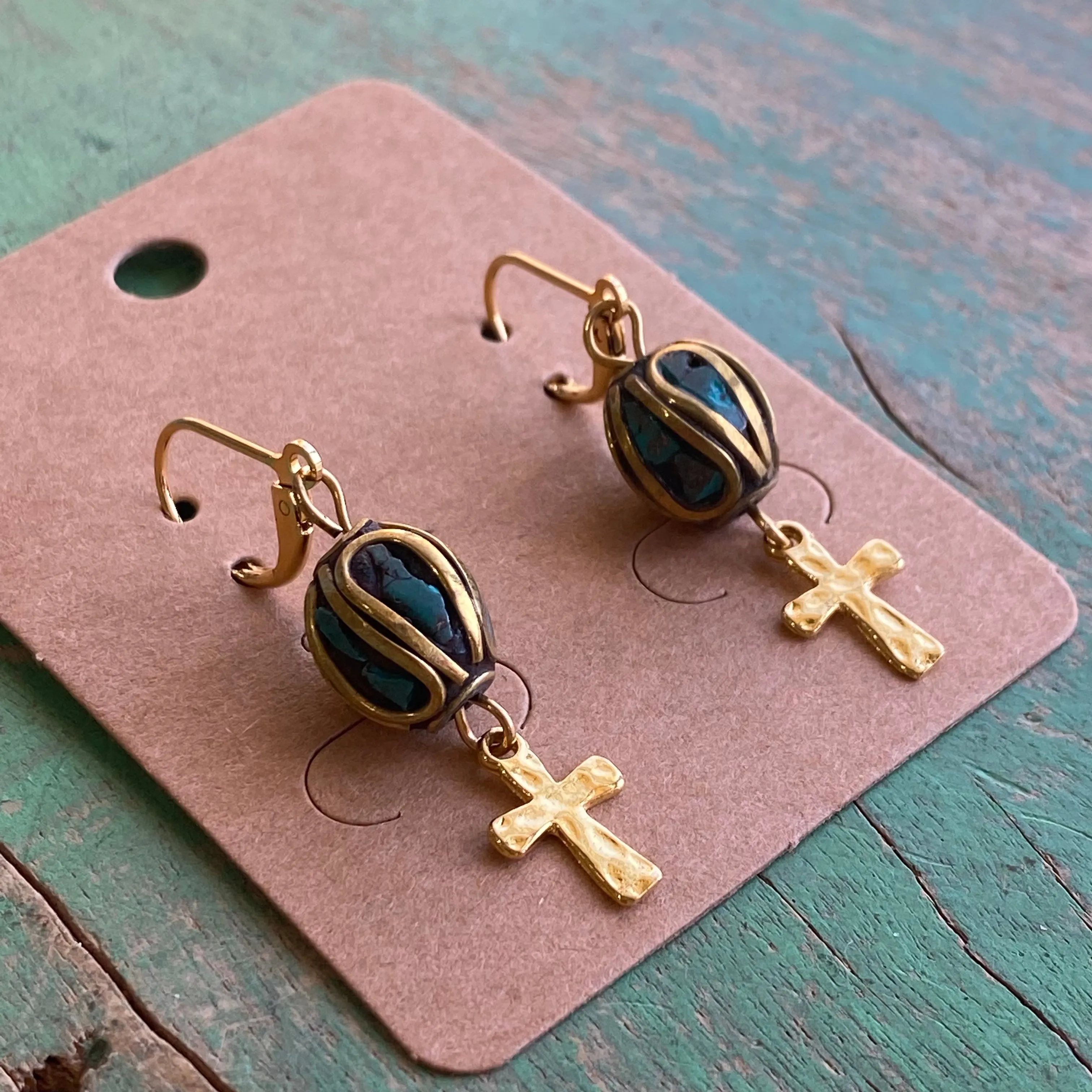 Boho Chic Cross Earrings