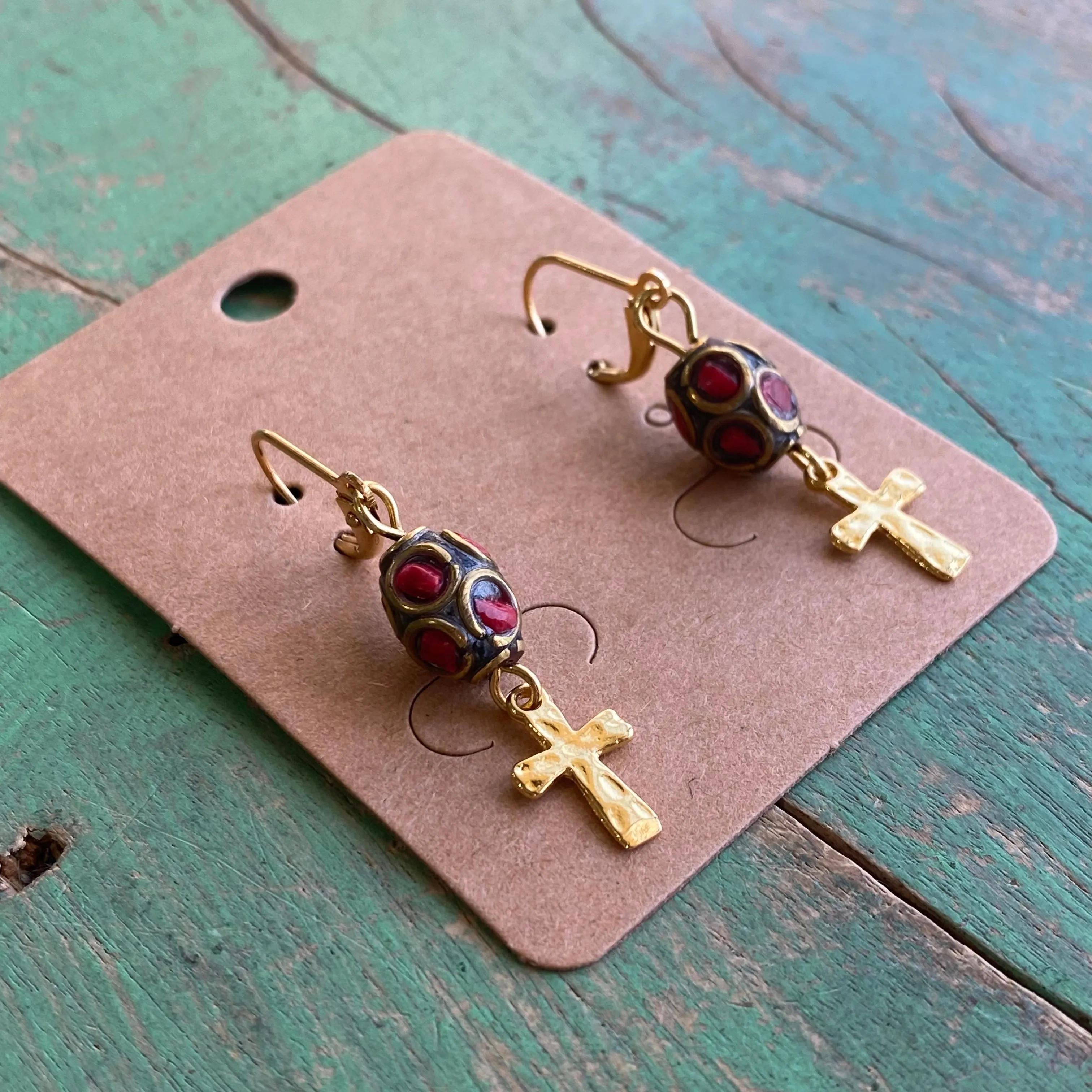 Boho Chic Cross Earrings