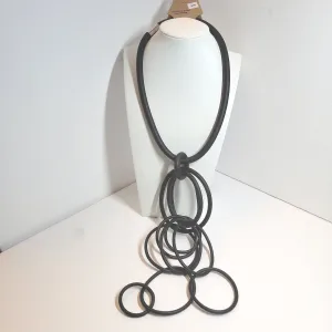 Bold Black Rubber Necklace