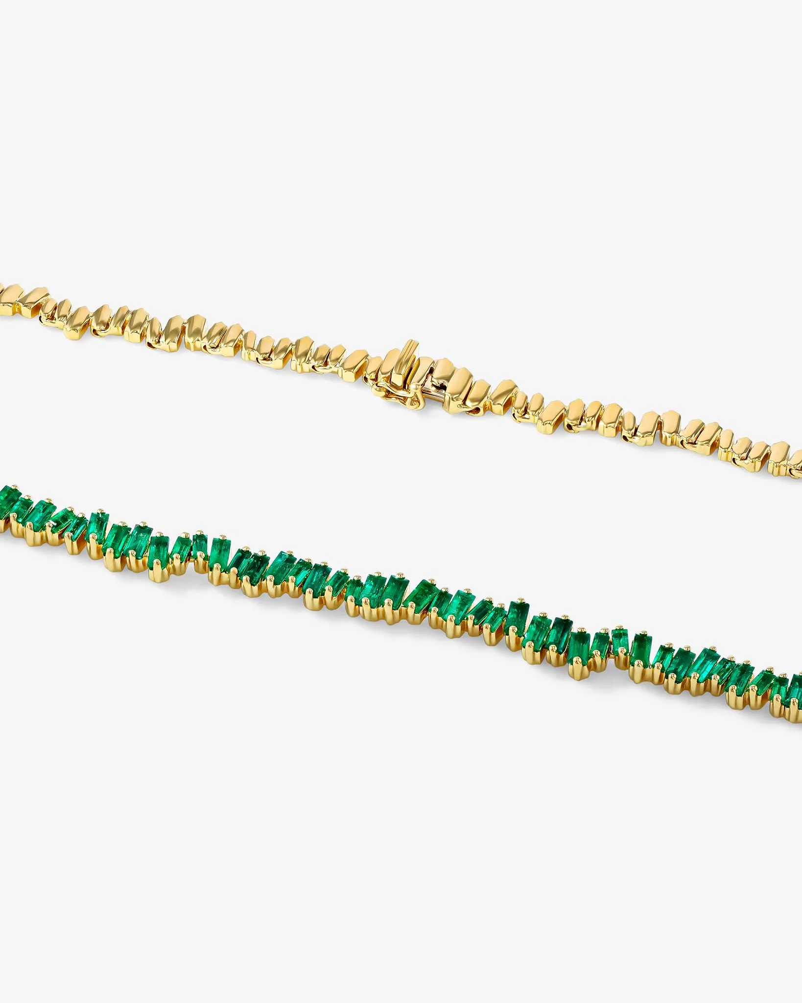 Bold Emerald Tennis Necklace