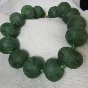 Bold Green Beaded Necklace Bold Statement Style