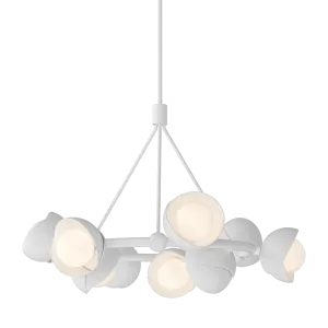 Brooklyn 32 in. 9 lights Pendant Light White Finish