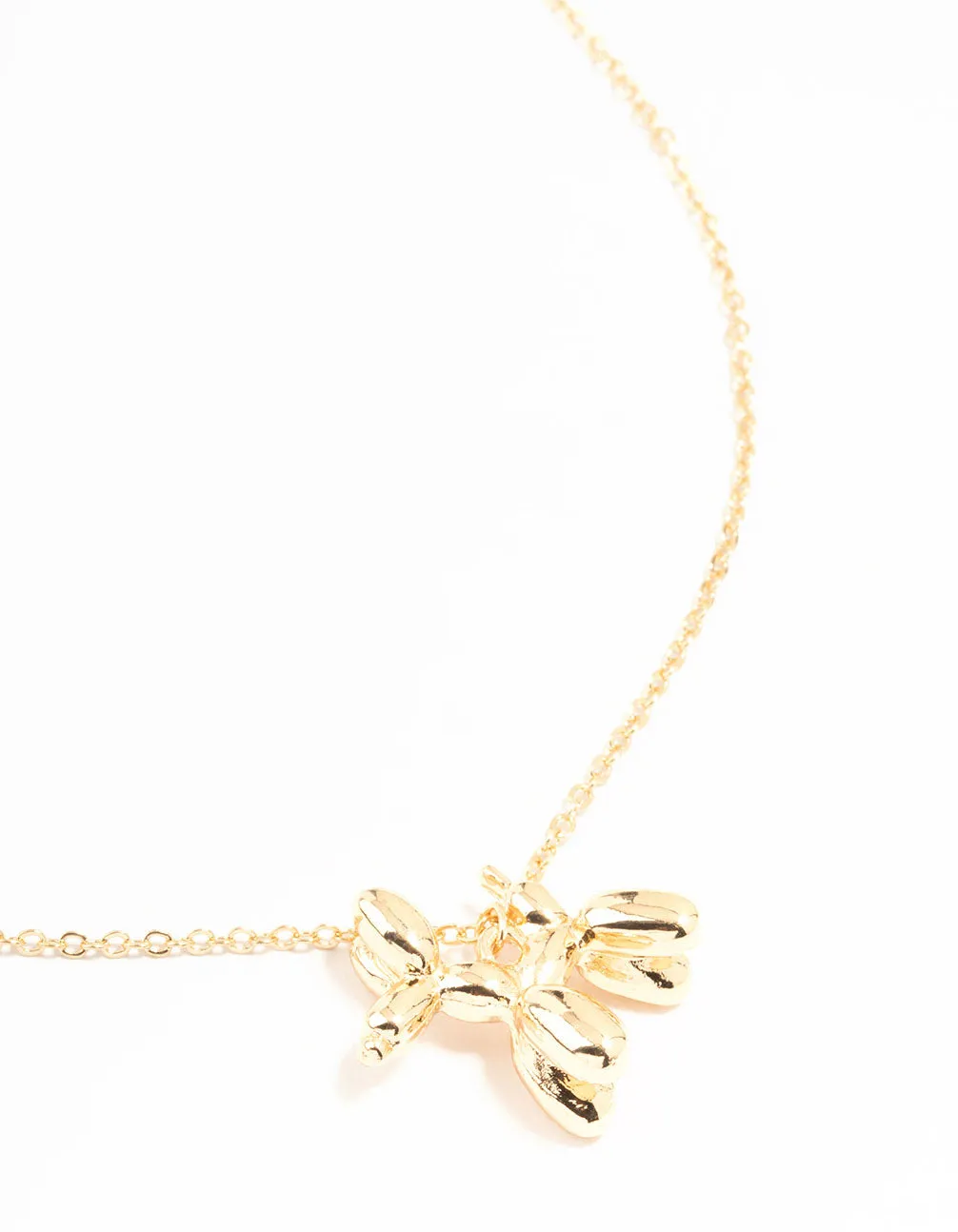 Bubble Dog Gold Necklace