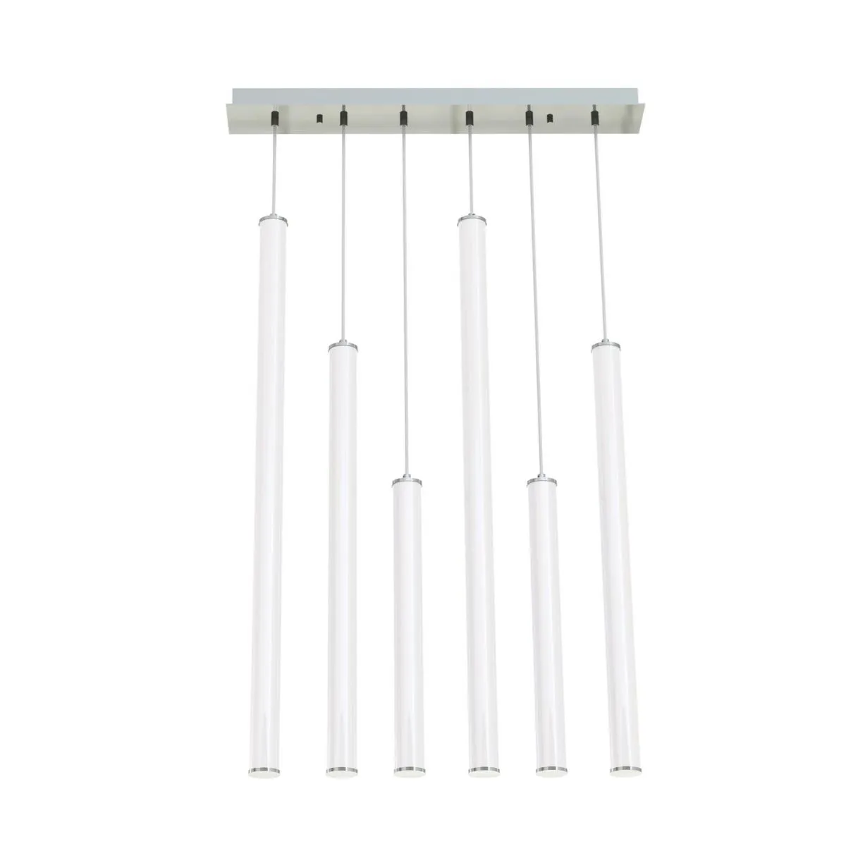 Caden 36 in. 6 Lights LED Pendant Light Satin Nickel Finish