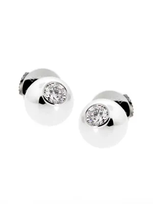 Cartier Diamond Stud White Gold Earrings