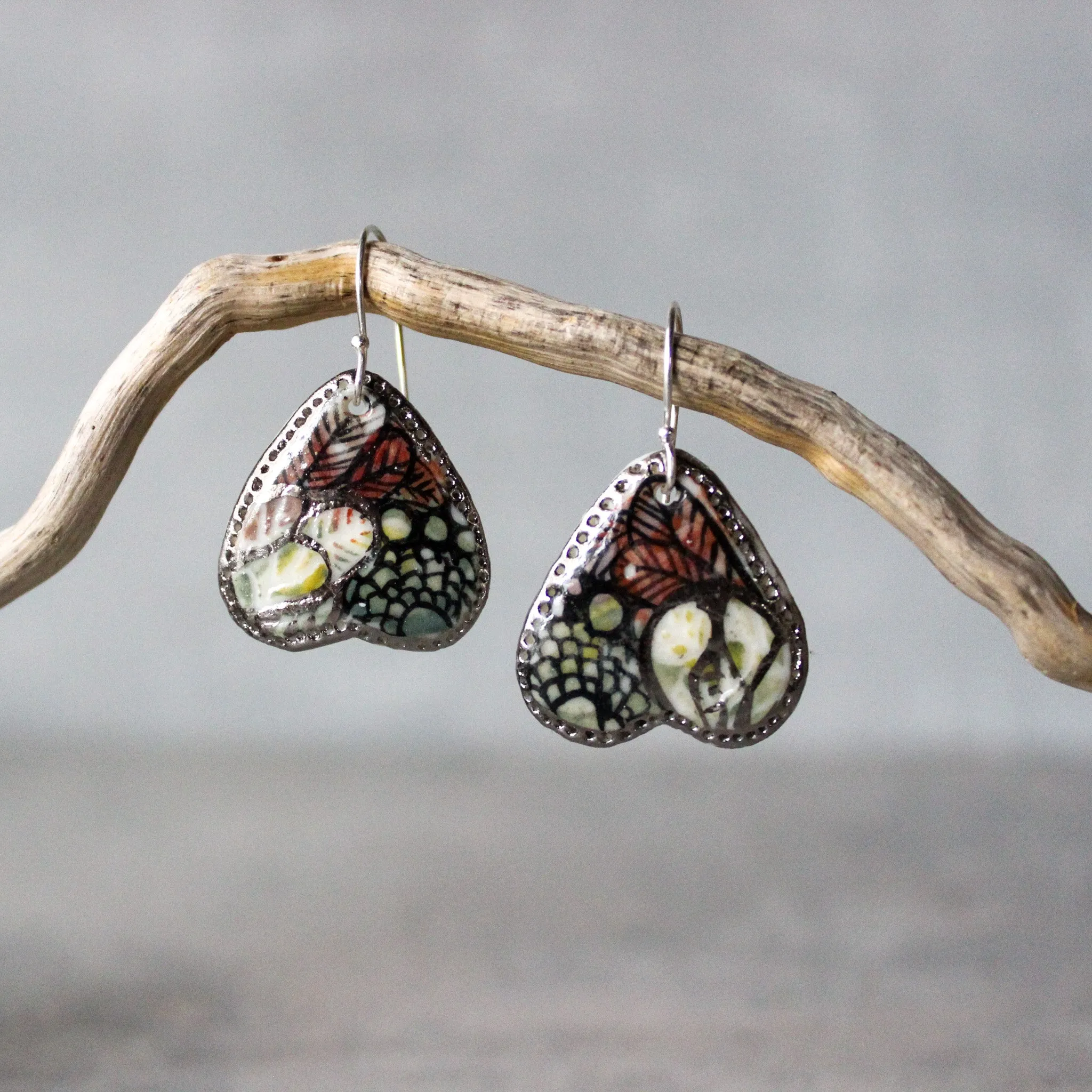 Ceramic Earrings 'Wings' #7