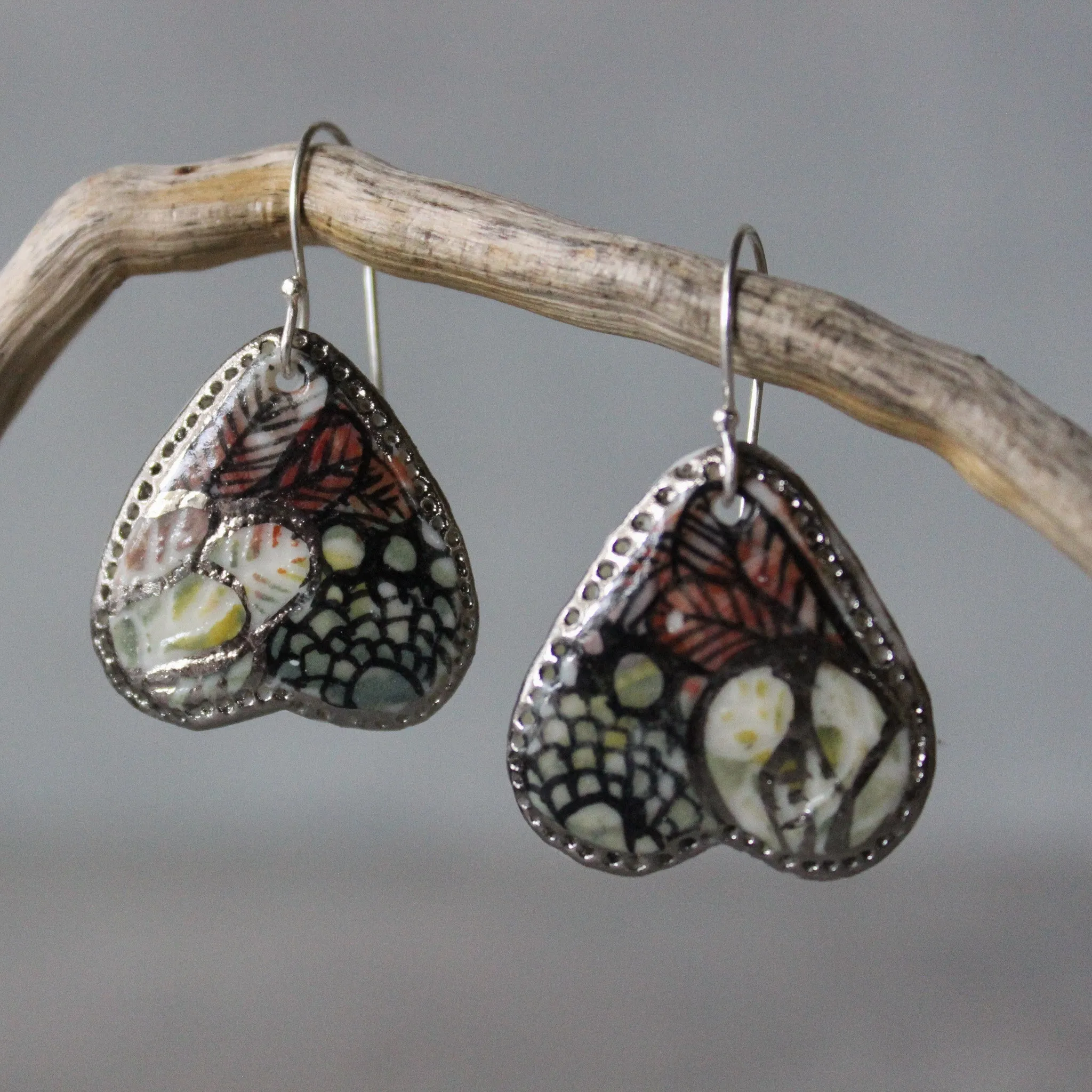 Ceramic Earrings 'Wings' #7